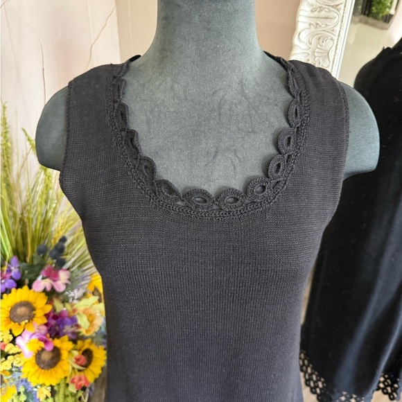 VTG Michael Simon • Crochet Knit Midi Dress - Picture 4 of 9